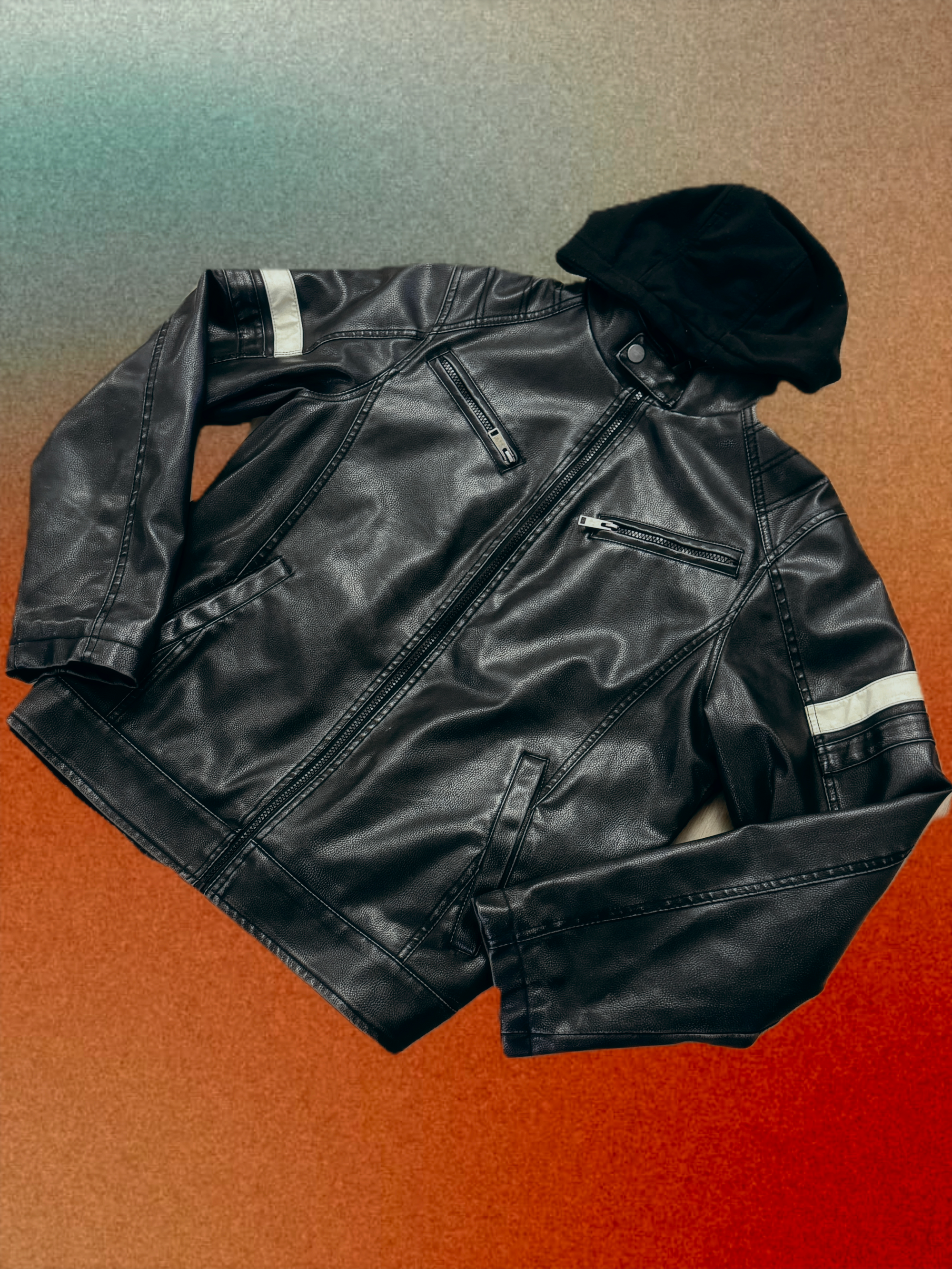 Custom Painted "Blitz" Leather Jacket by Hallie