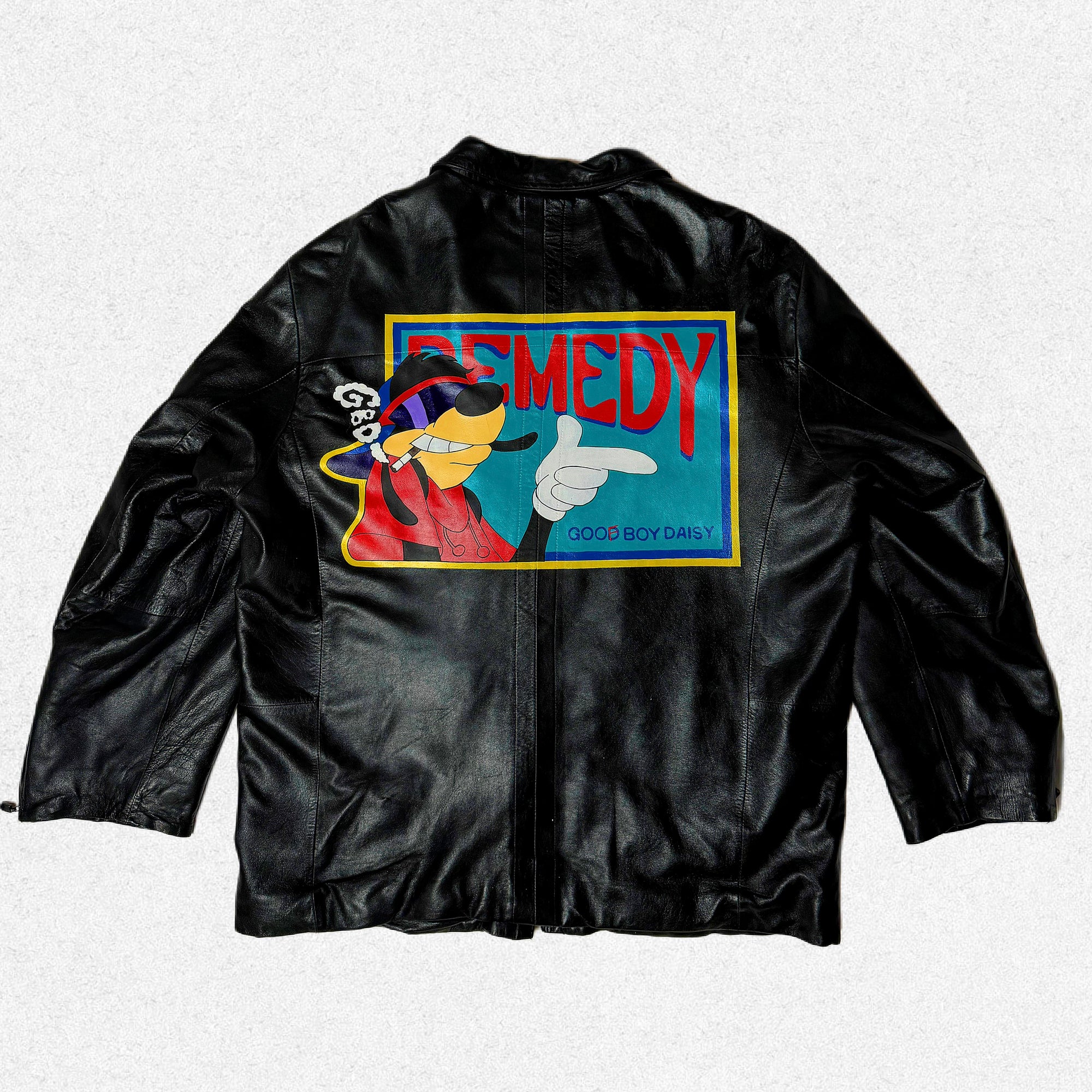 "GooF Boy Daisy" Custom Painted Leather Jacket