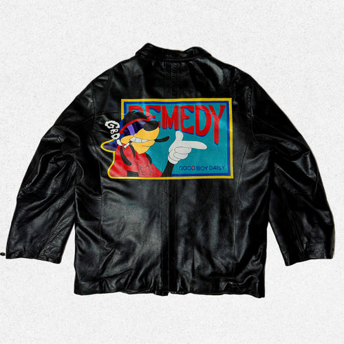 "GooF Boy Daisy" Custom Painted Leather Jacket