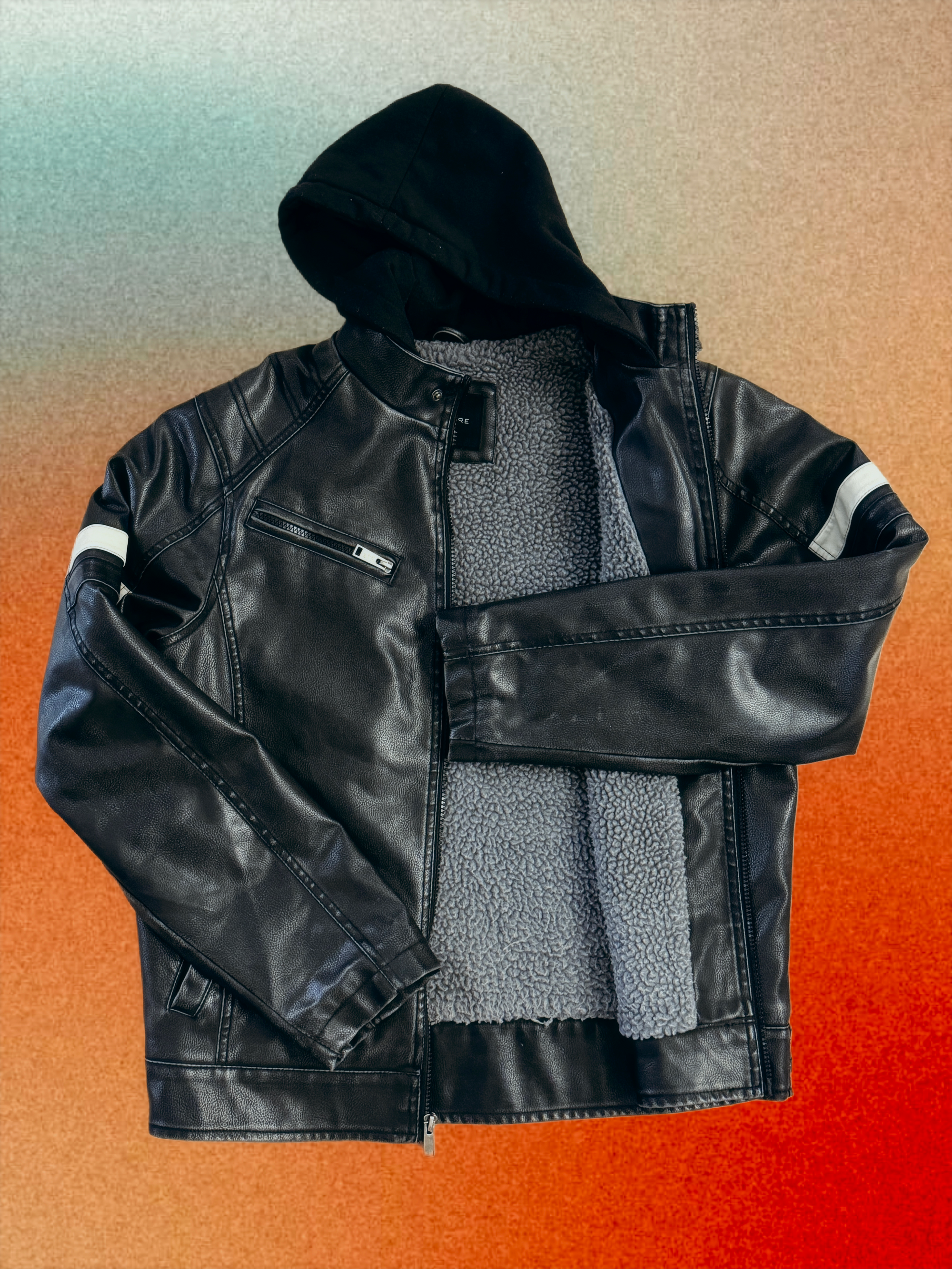 Custom Painted "Blitz" Leather Jacket by Hallie