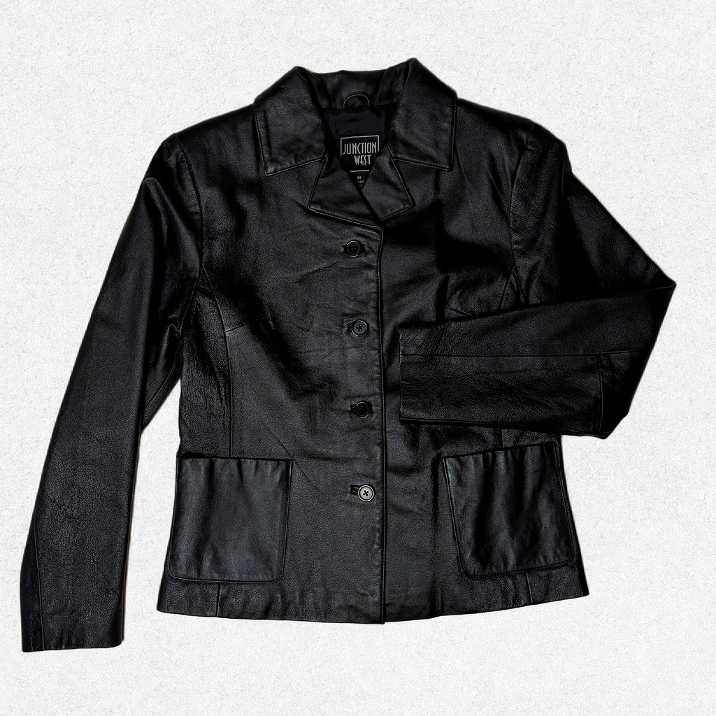 "We're Worried About You" Custom Painted Leather Jacket